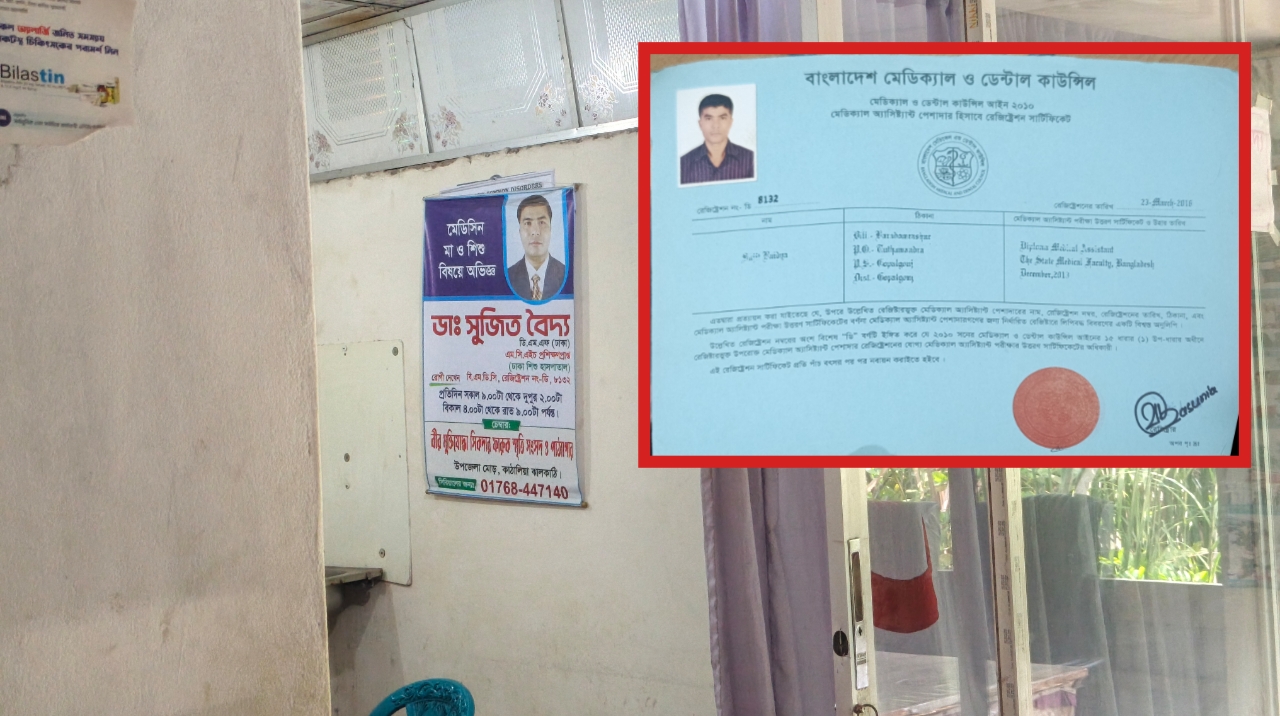 কাঠালিয়ায় মেয়াদোত্তীর্ণ চিকিৎসকের অনুসন্ধানের জের:সাংবাদিকদের আটকে রেখে চাঁদা দাবি, নেপথ্যে ছাত্রলীগ নেতা অপু